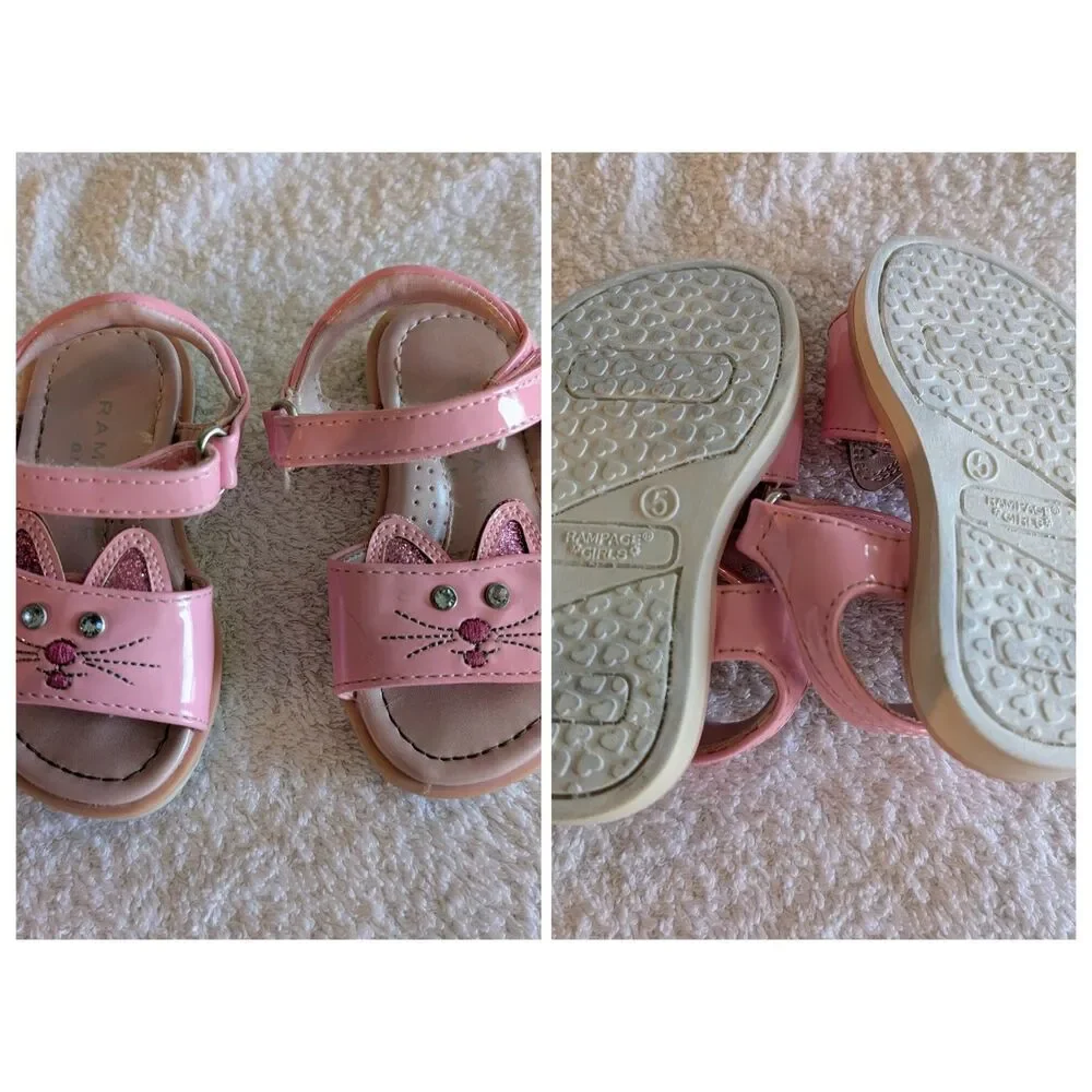 Bundle of 5 Girls Shoes Size 5 Sneakers Sandals Jelly Flats Mixed